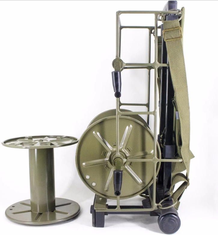 Outside Fiber Cable Assembly , Mental Retractable Fiber Optic Cable Reels