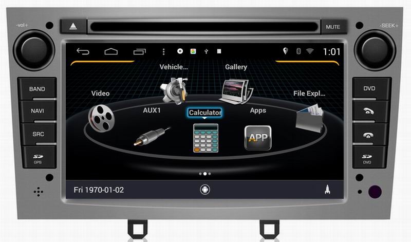 ouchuangbo car video dvd multimedia s160 for Peugeot 408 with android 4.4 gps bluetooth iPod