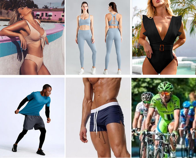 40D Stretch Knitting Fabric 80% Nylon 20% Spandex For Bikini