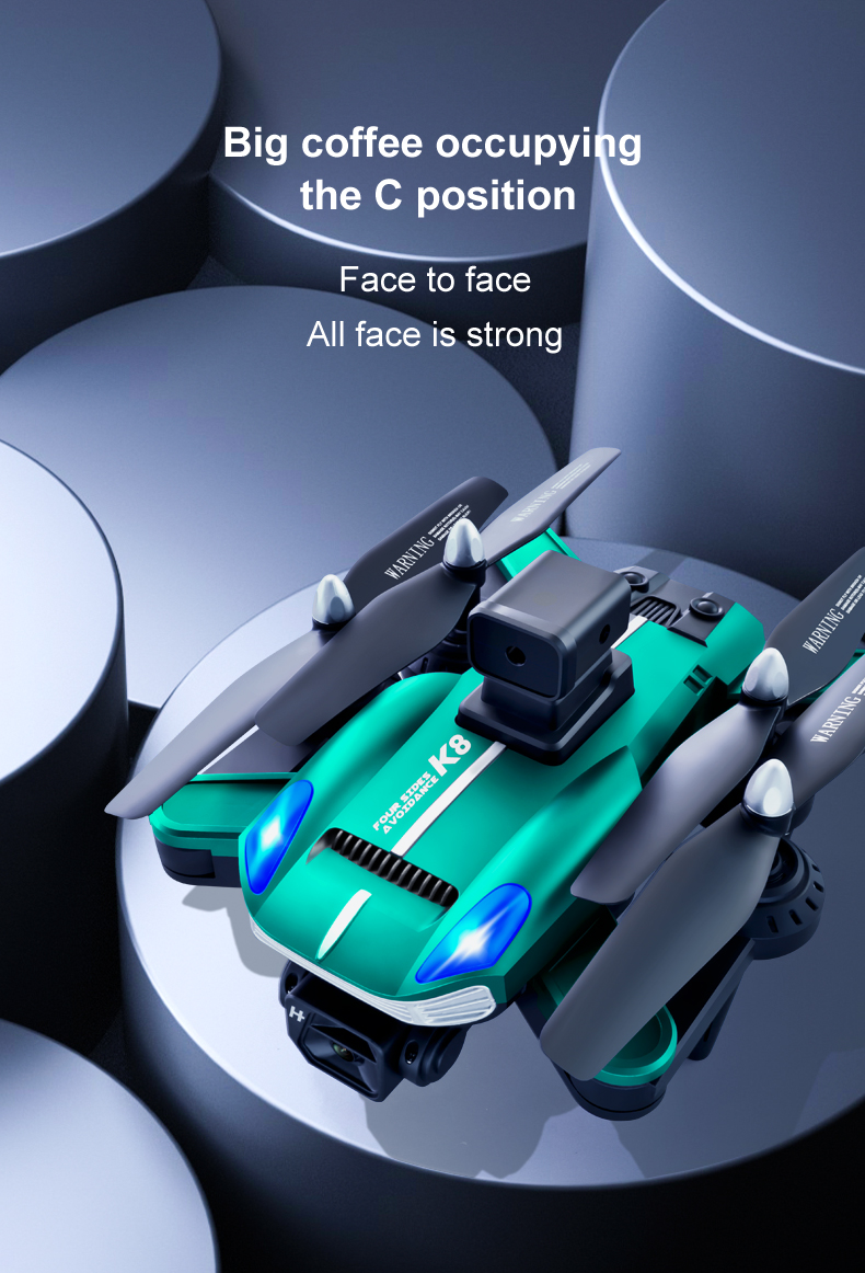 K8 Pro Drone With 4k Dual Camera Wifi Fpv Optical Flow Positioning Four-way Obstacle Avoidance Dron Rc Quadcopter