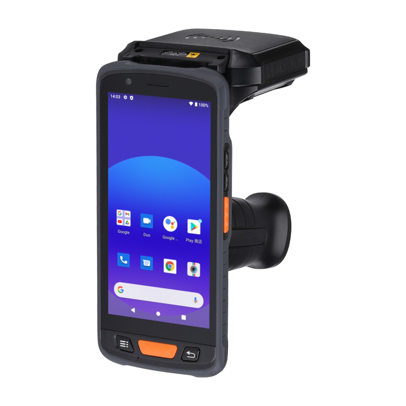 RFID 13.56mhz NFC Mobile PDA Reader Wireless Barcode Scanner 1D 2D Android 11 Handheld PDA 5 Inch Screen for Warehouse
