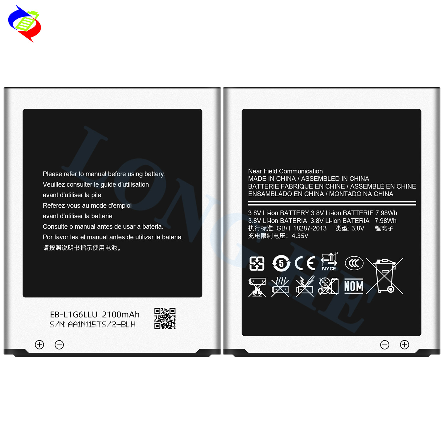Popular Model EB-L1G6LLU Battery for Samsung Galaxy S3 I9300 Replacement Battery