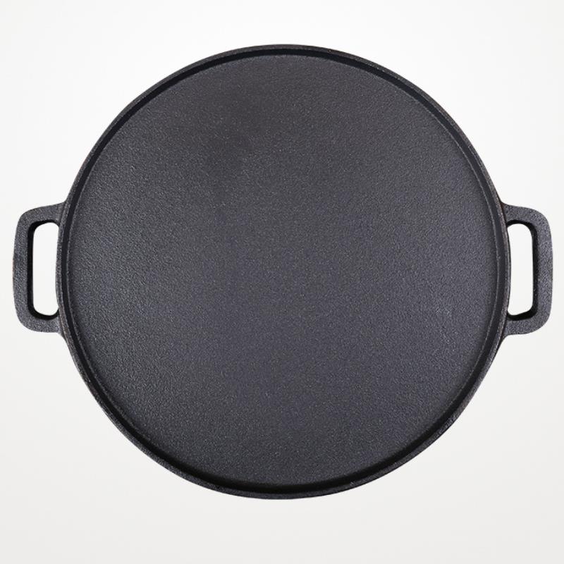 Cast Iron Flat Fry Stovetop Grill Pan Reversible Roasting Non Stick BBQ Grill Griddle Pan
