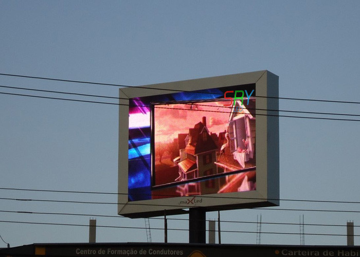 Digital Outdoor LED Billboard , Stage Background Multimedia thin LED display