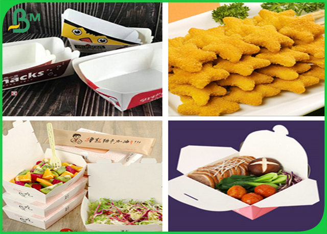 300GSM Resistant Oil Lunch Box Paper With One Side PE Coated 