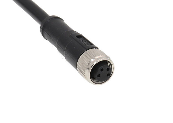 IP67 waterproof M8 cable with 3 core, 4 core, 5 core circular female straight