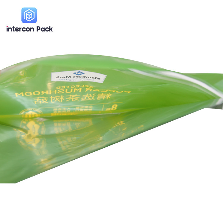 Aluminum Plated Zipper Packaging Bags Upright For Mushroom Hazelnut Nut