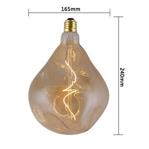 Dimmable Soft Spiral 10W E27 2200K A165 LED Filament Bulb
