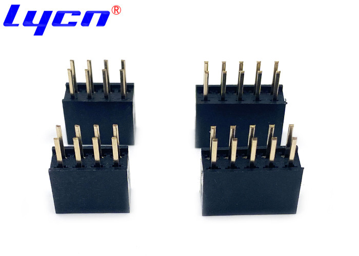 Y Terminal Double Row Female Pin Header Connector H=8.5 Withstand Voltage 300 VAC/Minute