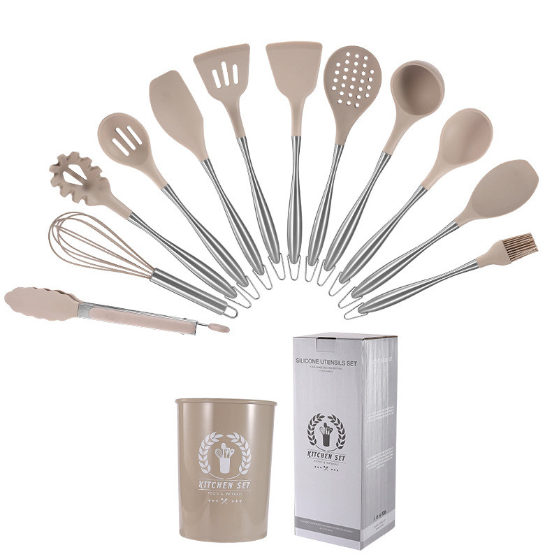 Silicone Kitchen Cooking Utensils Set With Holder Silicone Cooking Utensils Set For Nonstick Cookware Kitchen Tools Set