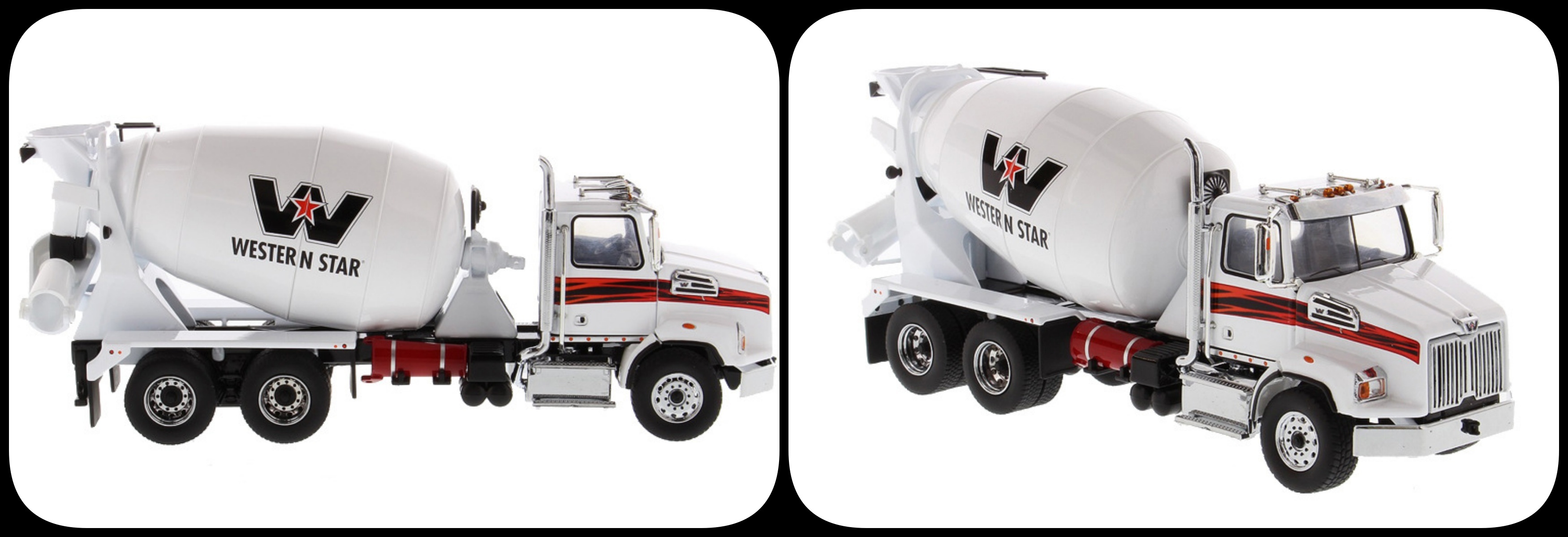 DM Western Star Mixer Truck 1/50 Diecast Cement Transport Model Vehicle Collectible