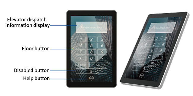 10.1 In Touch Screen Elevator Floor Number Choice Multimedia Programs