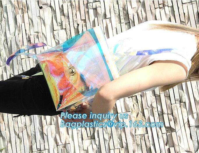 pocket transparent pvc clear backpack wholesale with padded straps, Waterproof Clear School Student Transparent PVC Back
