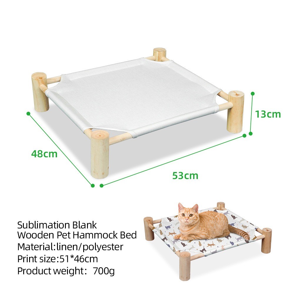 Custom Sublimation Blank Wooden Pet Hammock Bed For Sublimation Photo Printing