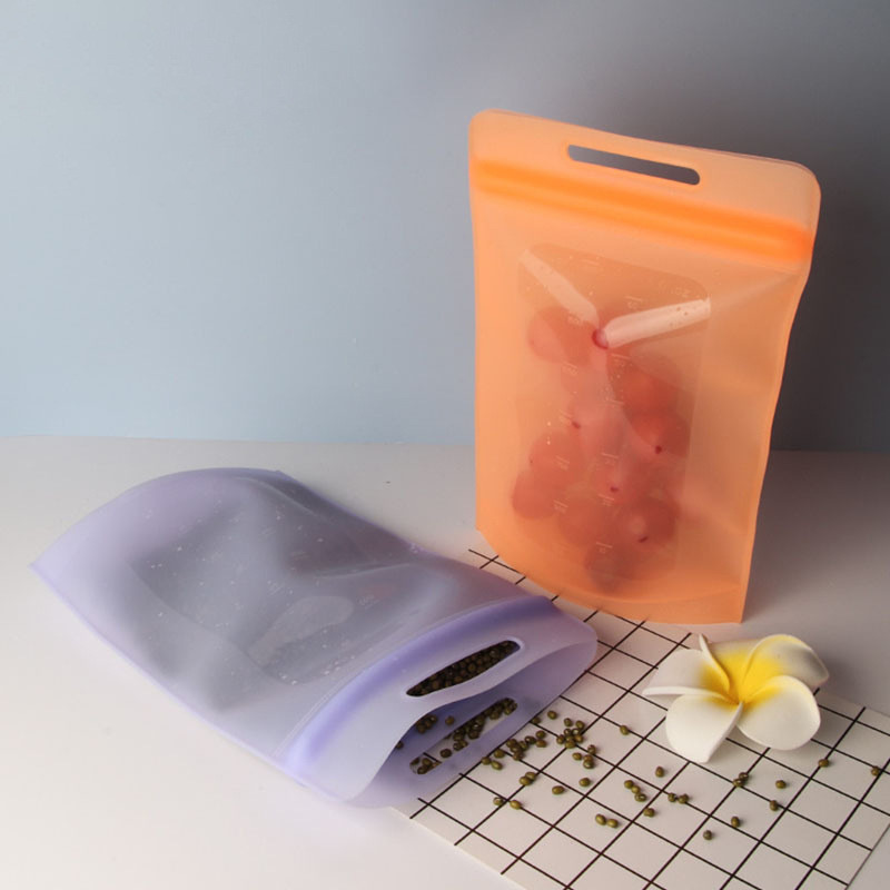 Reusable Silicone Storage Bag Microwave And Dishwasher Safe Leak-Free BPA Free