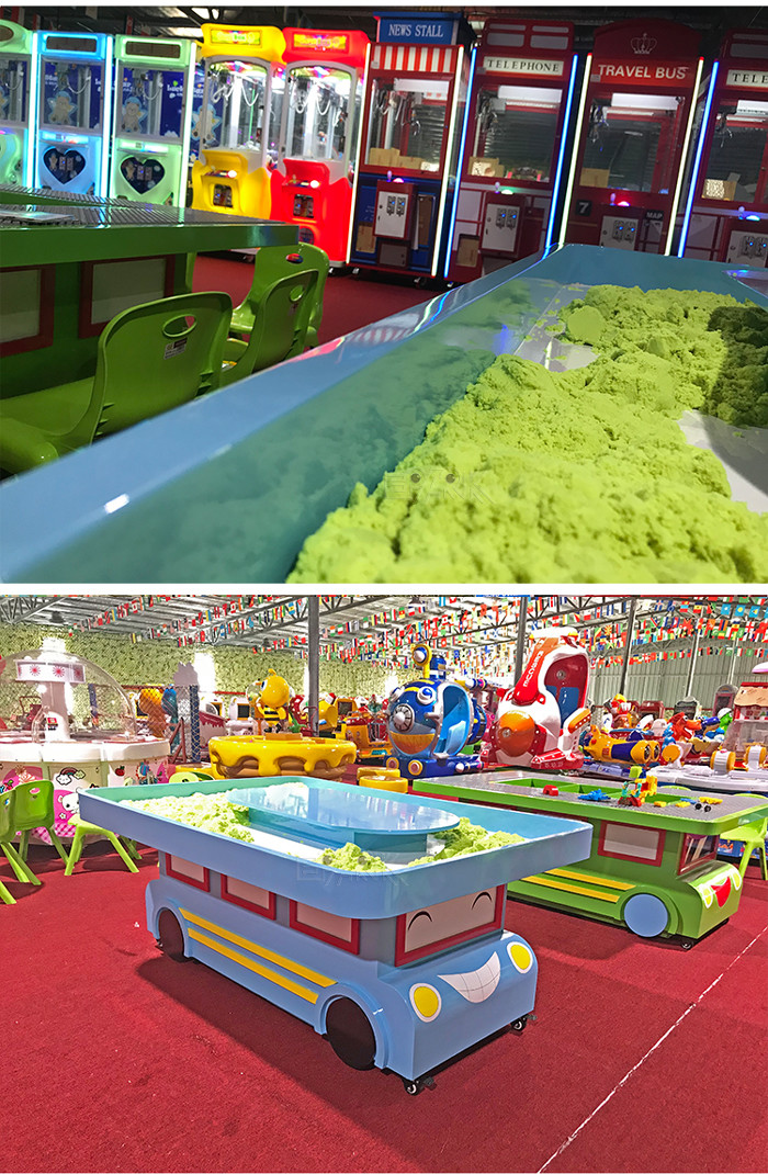 Indoor Amusement Game Machines , Commercial Painting Table Cartoon Car Sand Table Equiped Toys