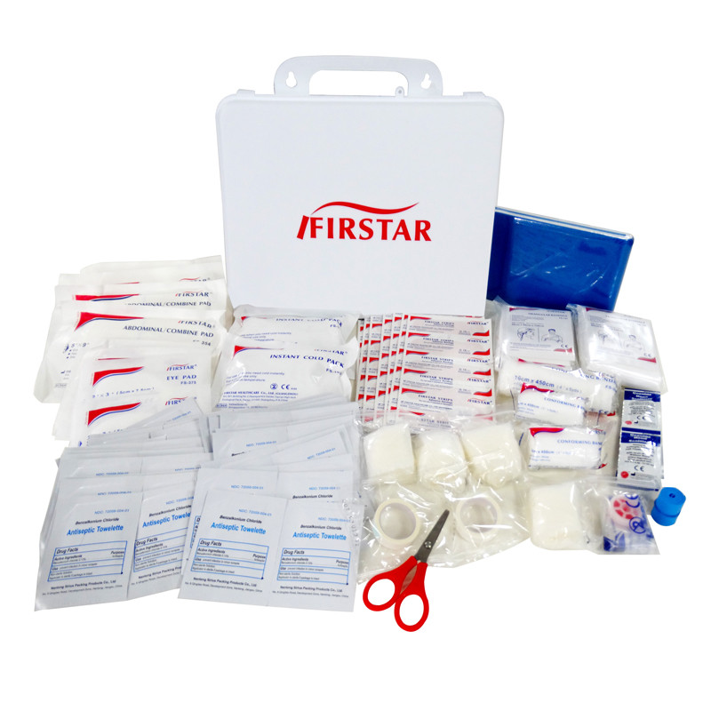 2015 Ansi Class A Workplace Wall Mount First Aid Kit Small Box 10 Person 21x14x7.5cm