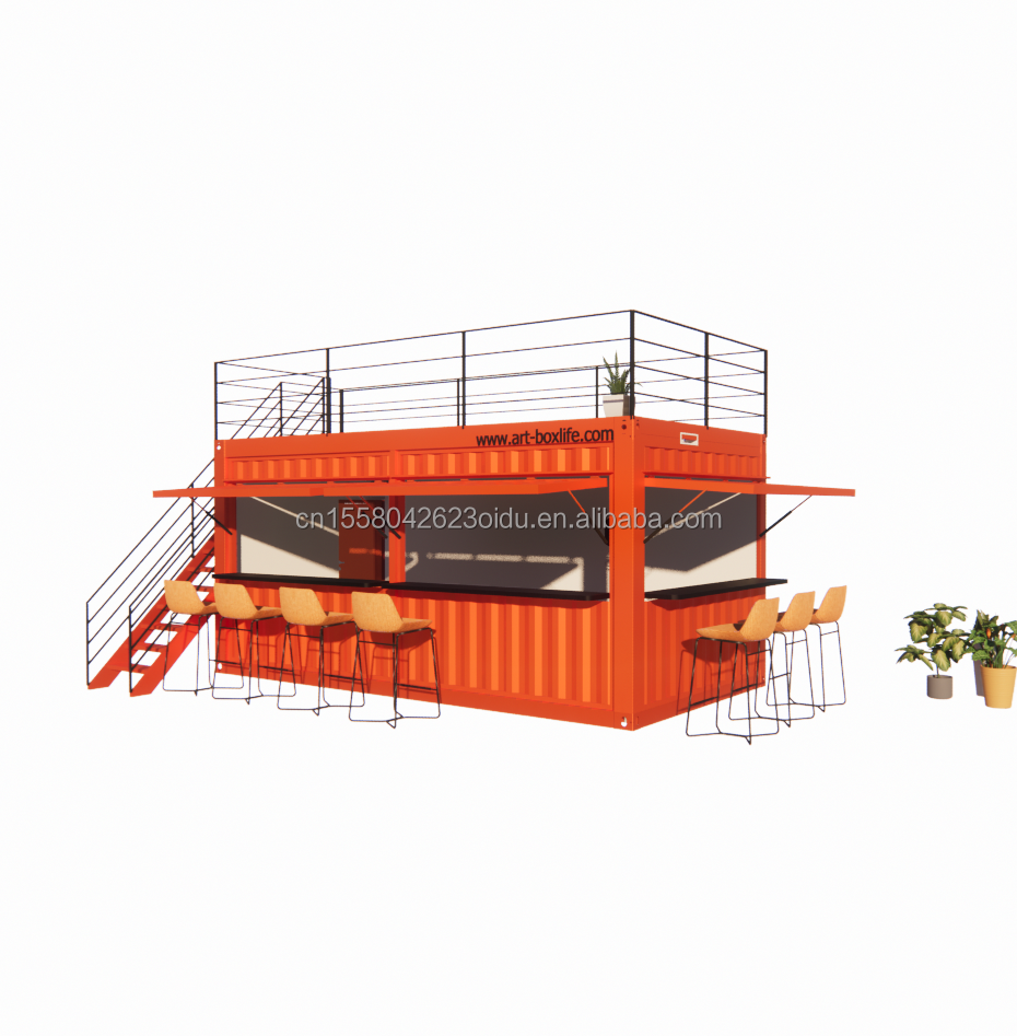 Affordable 20ft or 40ft Shipping Container Prefabricated Shops Stores with Aluminum Alloy Windows
