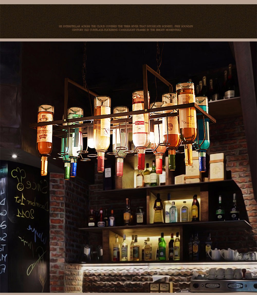Wine glass chandelier For Bar Dining room Kitchen Lighting (WH-WI-02)