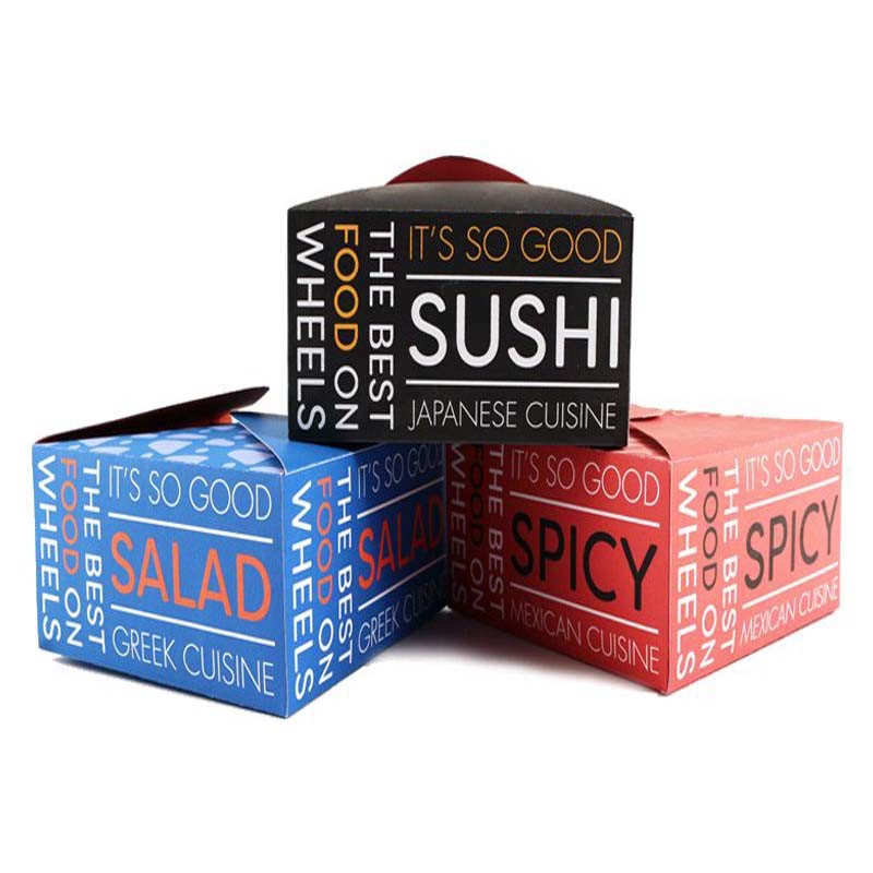 hot delicious chicken food color box Cuisine food cupcake box with handle
