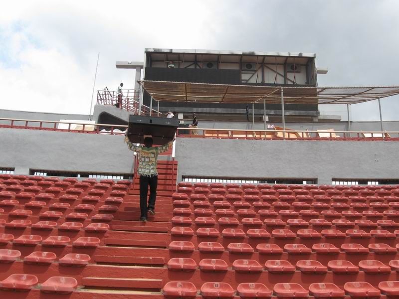 P16 Football Stadium LED Screens White SMD3535 for Advertising Anti - UV
