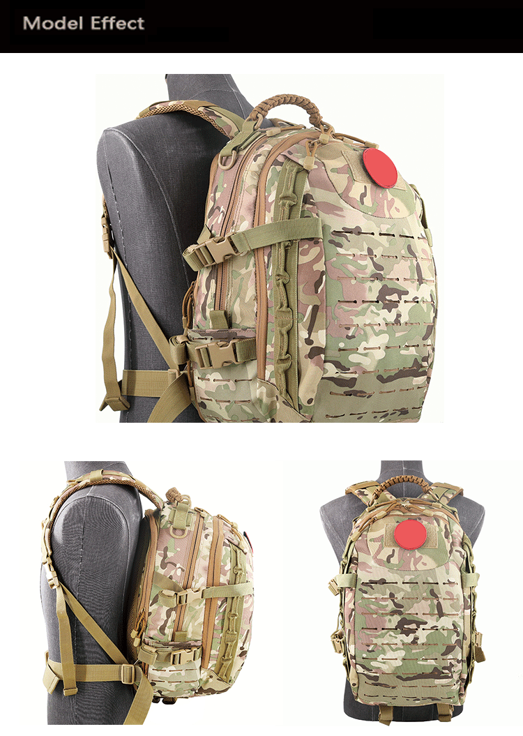Multicolor Waterproof Backpack With Molle System For Unisex Outdoor Training And Hiking