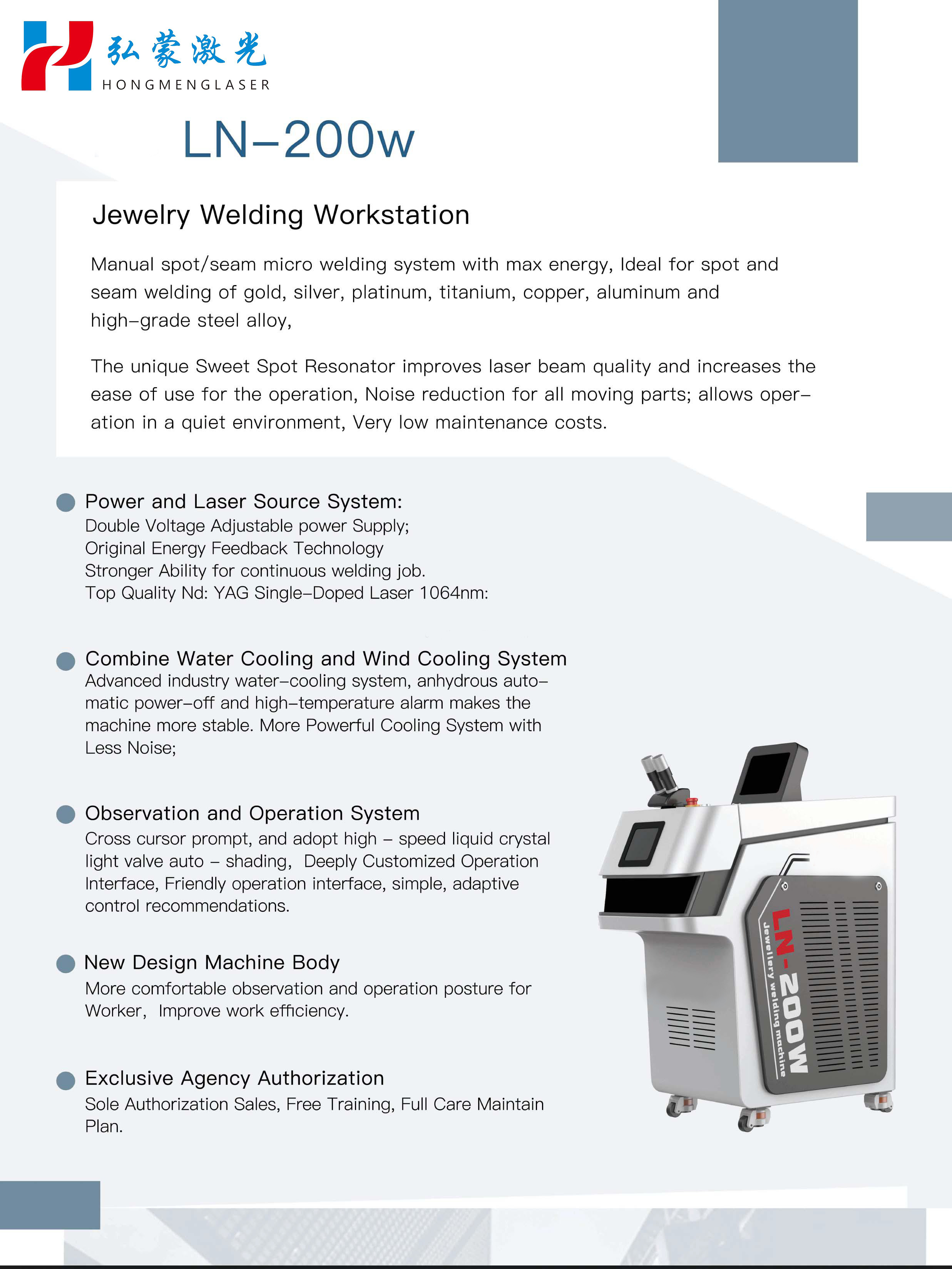 2024 200w CN Jewelry Laser Welding Machine for Jewelry Repair Professional and Easy to Operate