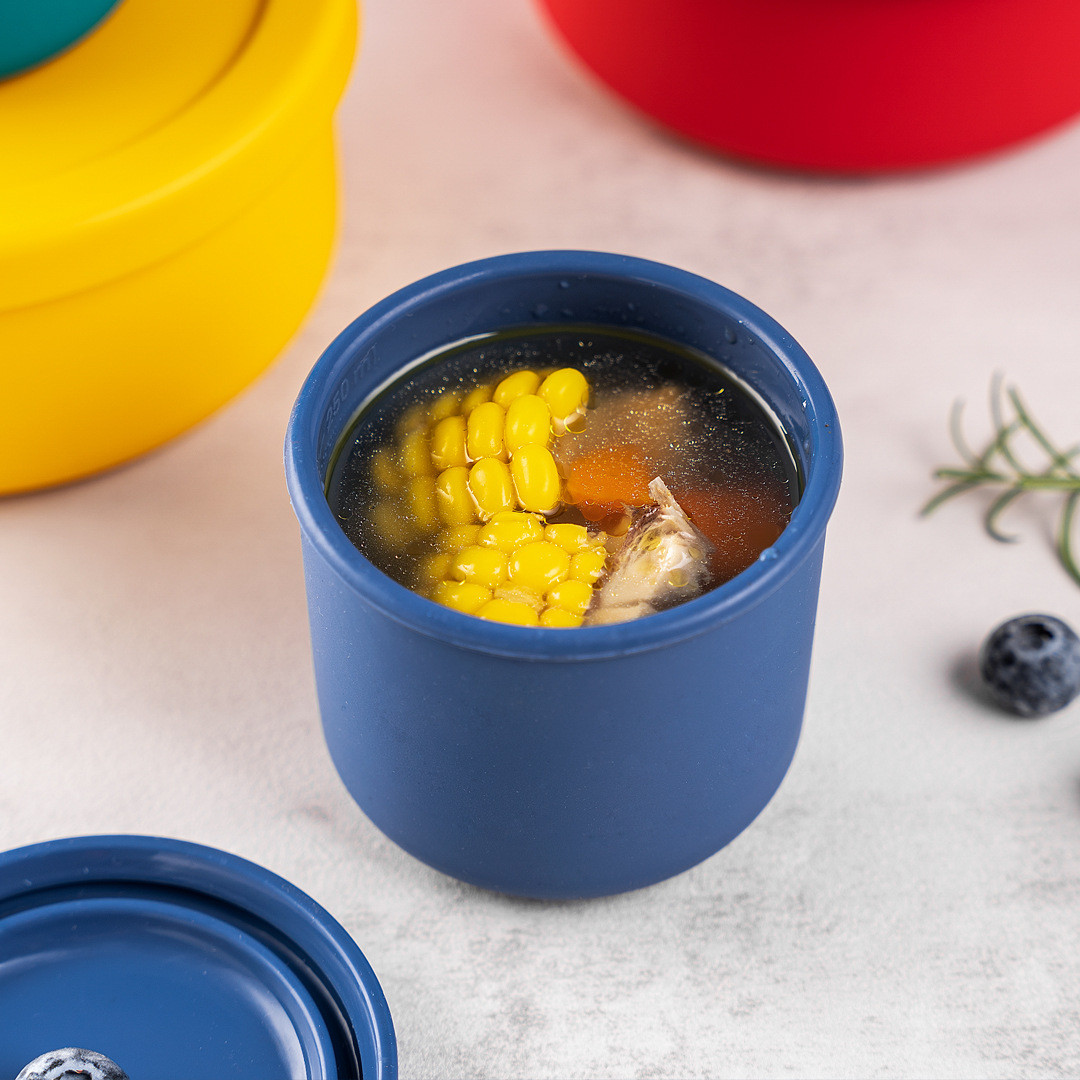 Silicone Bento Box For Kids Toddlers Silicone Food Grade Lunchbox LeakProof