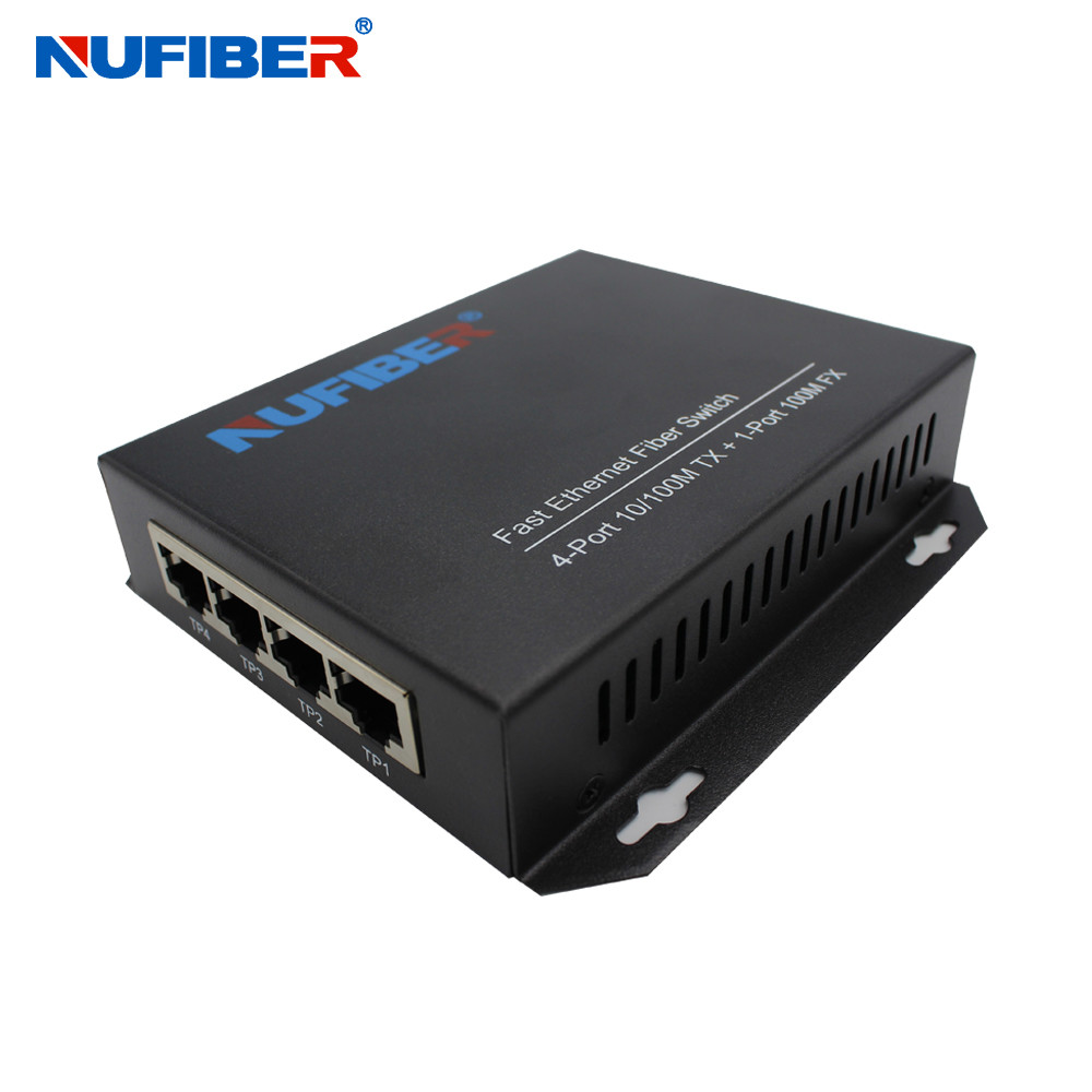 Tx To Fx Commercial Fiber Ethernet Switch With LED Link Status Indicator