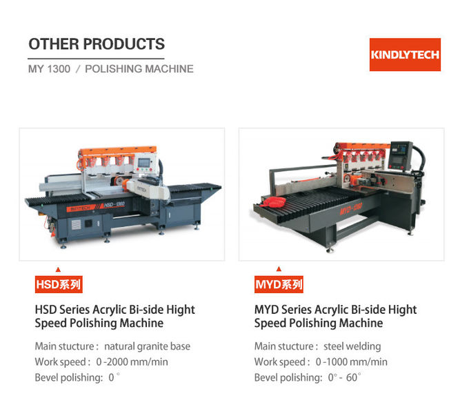 3KW 1.3m/Min Diamond Edge Acrylic Polishing Machine CE approved