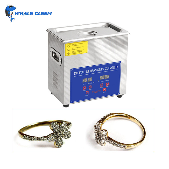 Professional 250W Ultrasonic Jewelry Cleaner with Adjustable Sound Wave Frequency 3.2L Unit Size 26.5x16.5x22cm