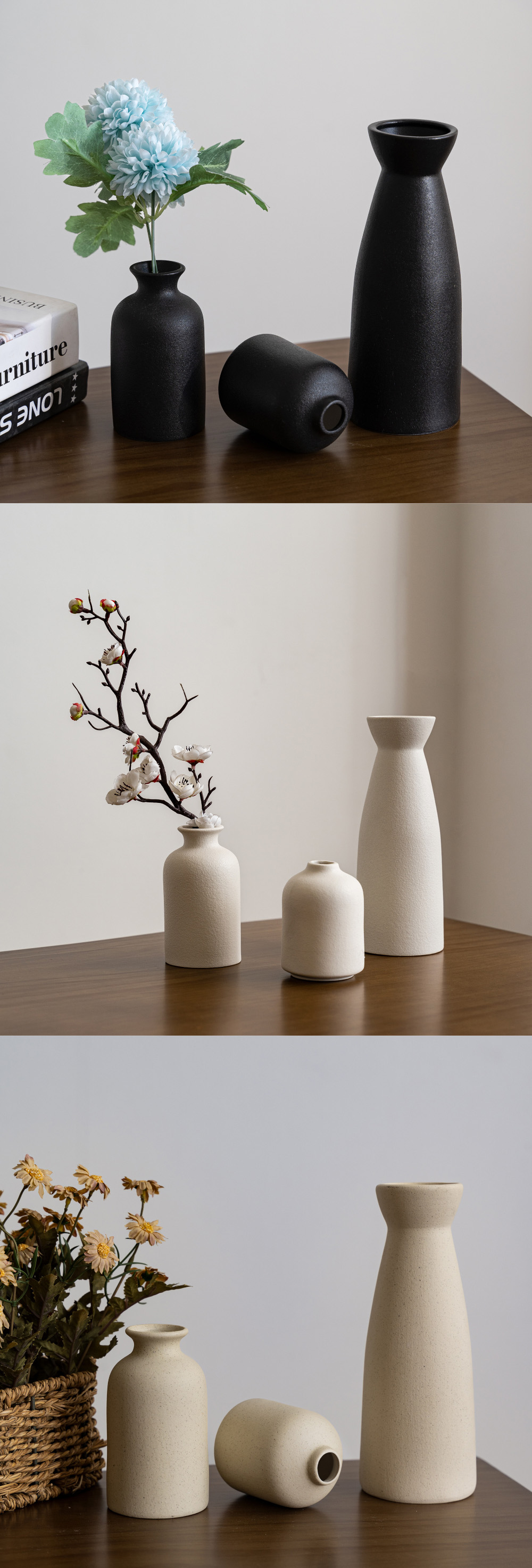 Morandi Color Ceramic Flower Pots Nordic Modern Small Bud Vase for Anniversary Occasion