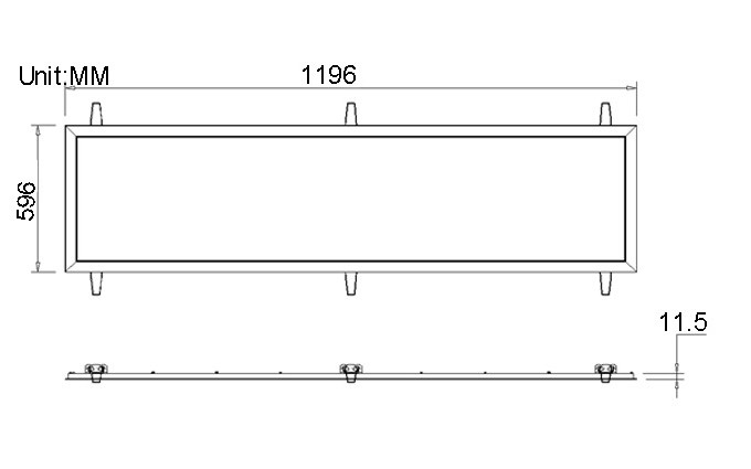 Surface Mounted Square Panel Light , Aluminum Frame Commercial LED Panel Light