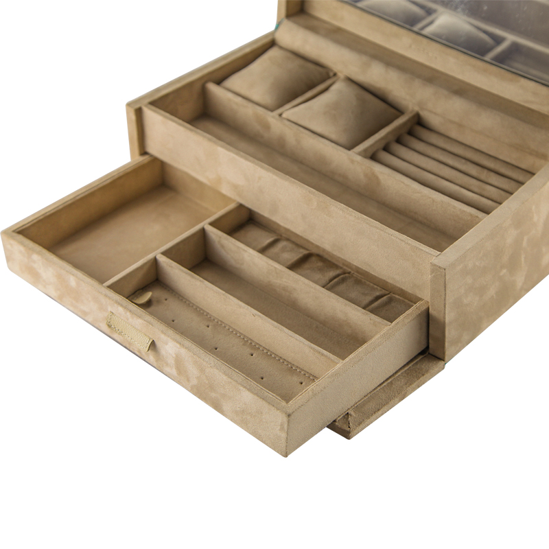 MDF Wood Jewellery Travel Organiser Personalized Travel Jewelry Case