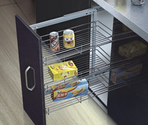 B005 Kitchen pull out basket drawer:Side basket