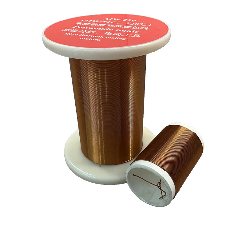 Copper High Temperature Magnet Wire Heat Resistant Polyamide Imide Enamel Wire UL