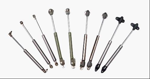 Black zinc plated stainless steel Gas Lift Struts with plastic ball sockted end fitting