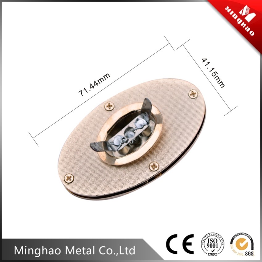 Retro style handbag square turn lock for bag fittings,71.44*41.15mm