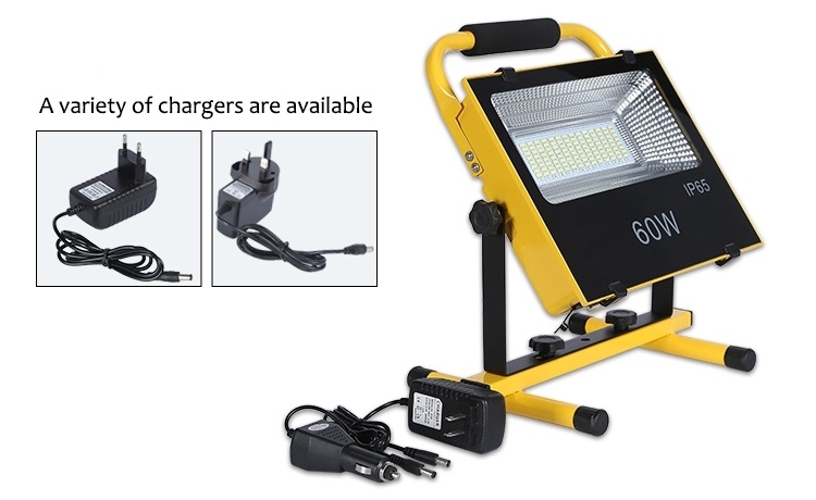 4800lm Rechargeable Led Floodlight 60W Portable Emergency Work Light