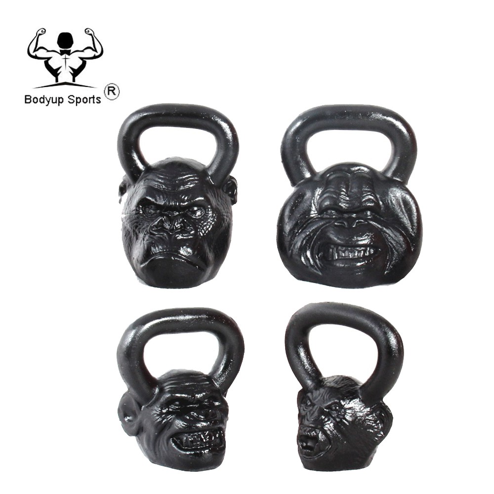 Crossfit Powder Painting Cast Iron Skull Kettlebell / Competition Power Training Skull Kettlebell
