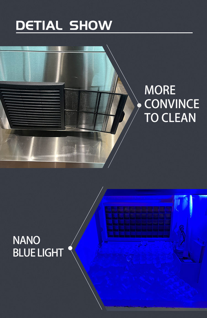 Commercial 150 Lb Ice Machine For Bar Hotel Shop 60kg Automatic Ice Cube Maker