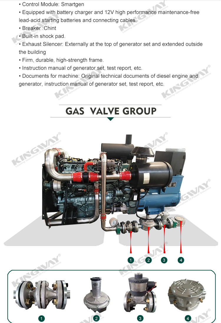 50HZ 60HZ 1500RPM 500KVA/400KW silent natural gas generators for factory