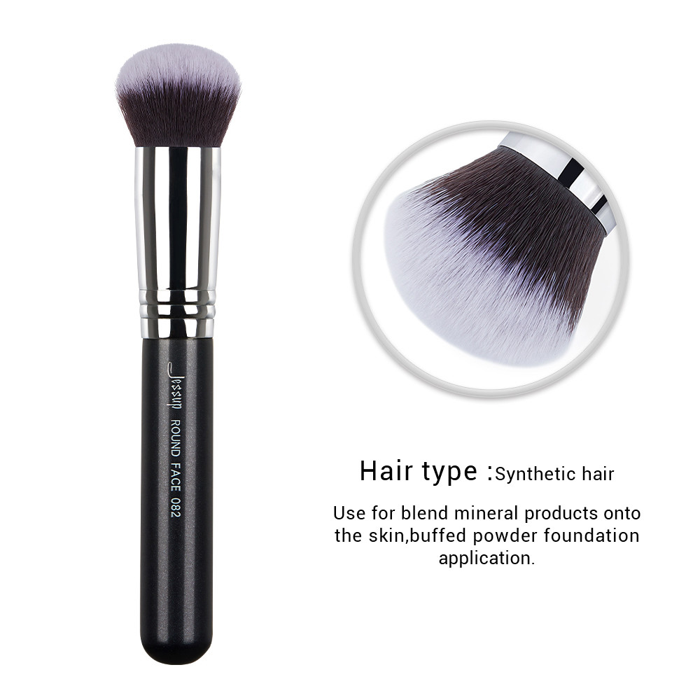 Small Dense 1pc Round Face Brush Buffed Powder Foundation