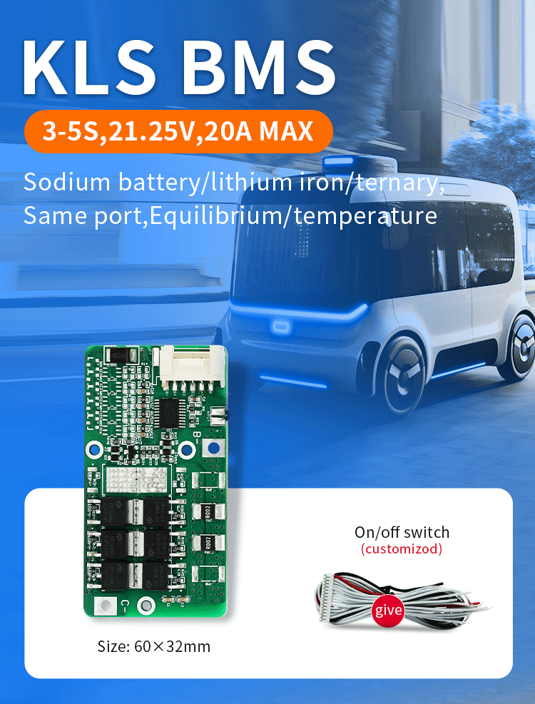 KLS NTC BMS: 3S - 5S LiFePO4, 10A - 20A Factory Wholesale Battery Protection Board