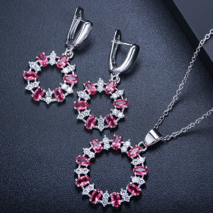 CZ Earrings for Women Crystal Nacklace Jewelry Female Accessories Jewelry Wedding Jewelry Sets