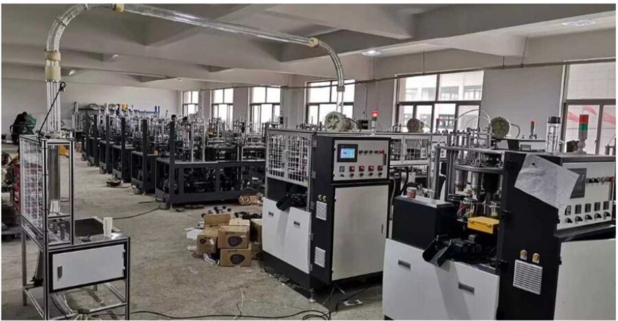 PLC controlled 90pcs/min one plate paper cup manufacturing machine