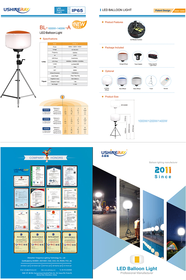 500w 600w 700w 800w Balloon Light Tower The Ideal Lighting for Events Wedding Parties