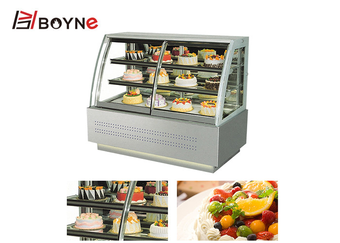European Type Three Layer Cake Display Cabinet R134A Auto Defog