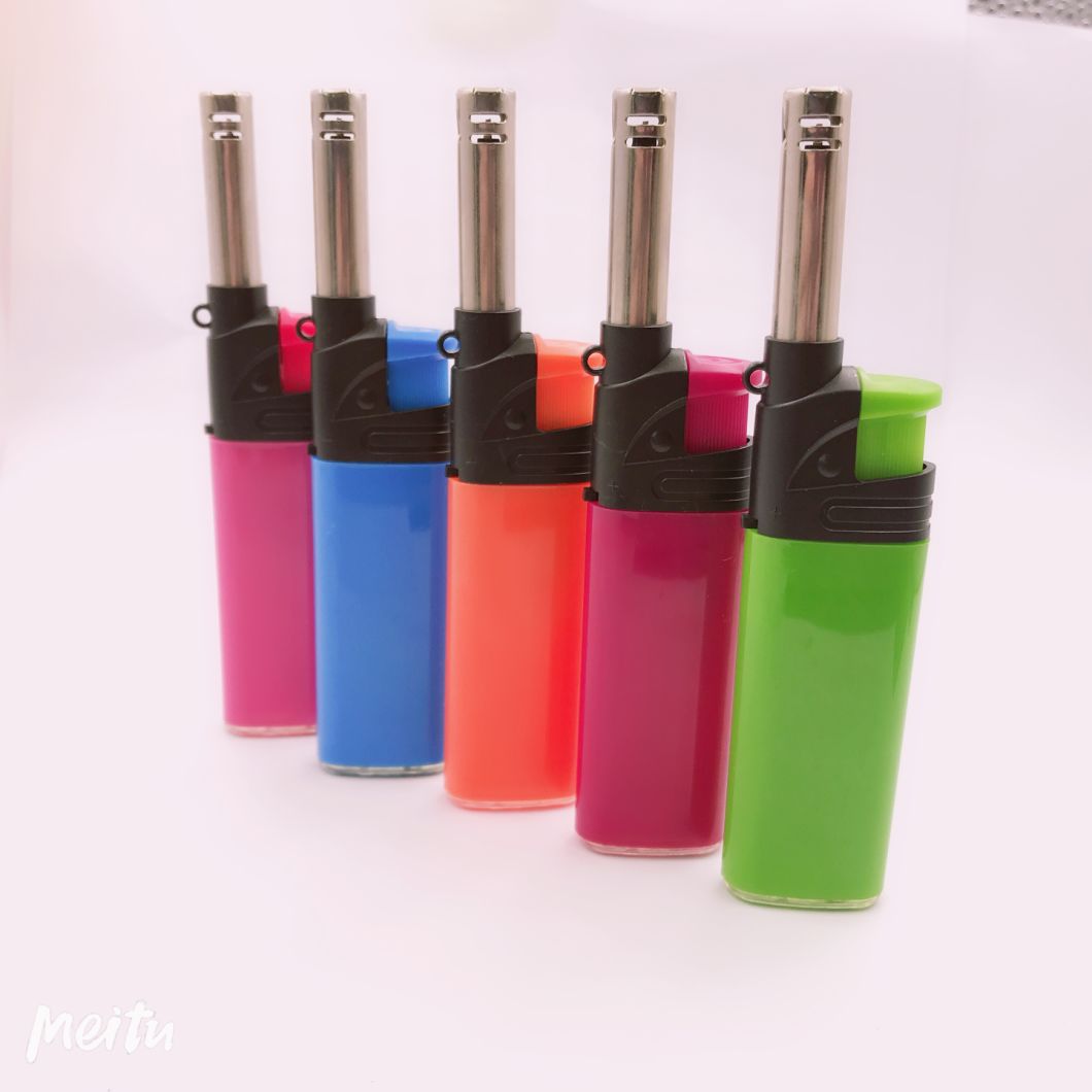 Factory Wholesale Cheap Price BBQ Torch Lighter, Transparent Color in Good Quality