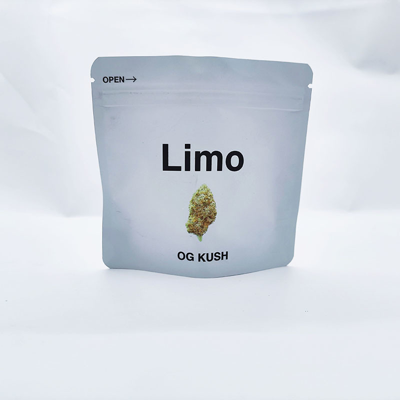 Custom Plastic ziplockk Mylar weed Bags 3.5g Digital Print Soft Touch